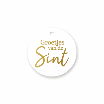 Sinterklaas cadeaulabel | Groetjes van de sint | 3 stuks