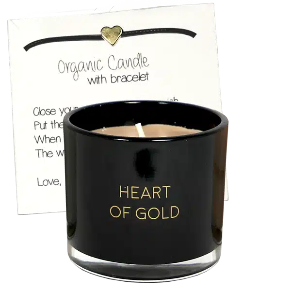Geurkaars met armband | heart of gold