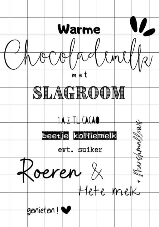 Sinterklaas kaartje A7 | Recept warme chocolademelk - Image 2