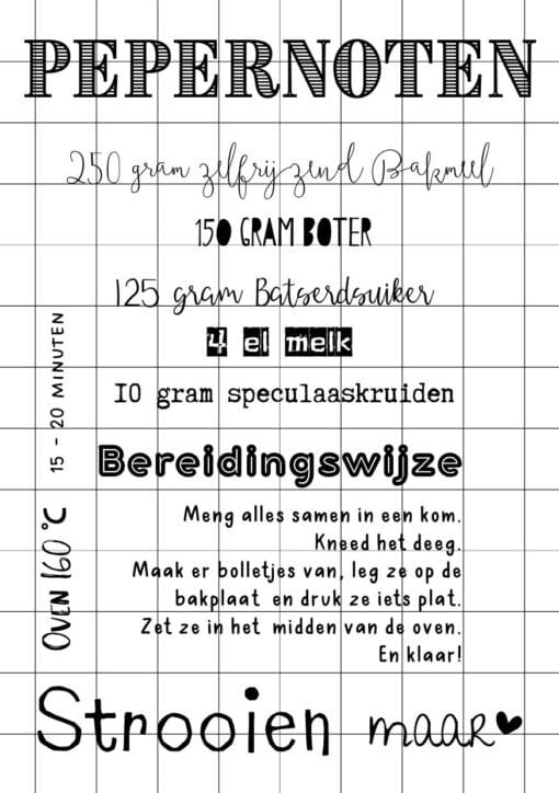 Sinterklaas kaartje A7 | Recept pepernoten - Image 2