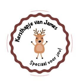 Kerststicker met naam