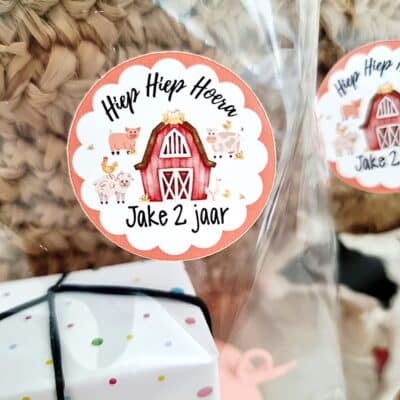 Verjaardagsticker met naam | Boerderij