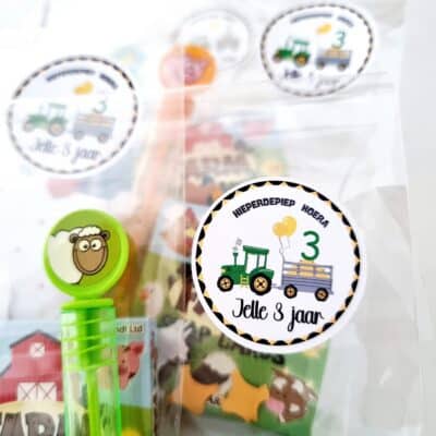 Verjaardagsticker met naam | Traktor