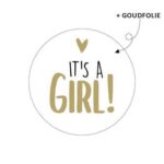 Sticker | It's a boy/girl goudfolie | 10 stuks - Afbeelding 2