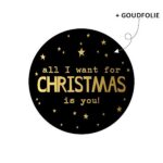 Kerststicker | All I want for christmas is you | 10 stuks - Afbeelding 2