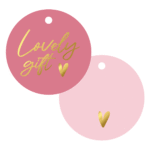 Cadeaulabel (rond) | Lovely gift | 3 stuks - Afbeelding 2