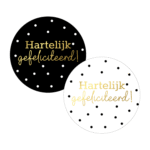 Sticker | Hartelijk gefeliciteerd | 10 stuks - Afbeelding 2