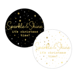 Kerststicker | Sparkle & Shine it's christmas time! | 10 stuks - Afbeelding 2
