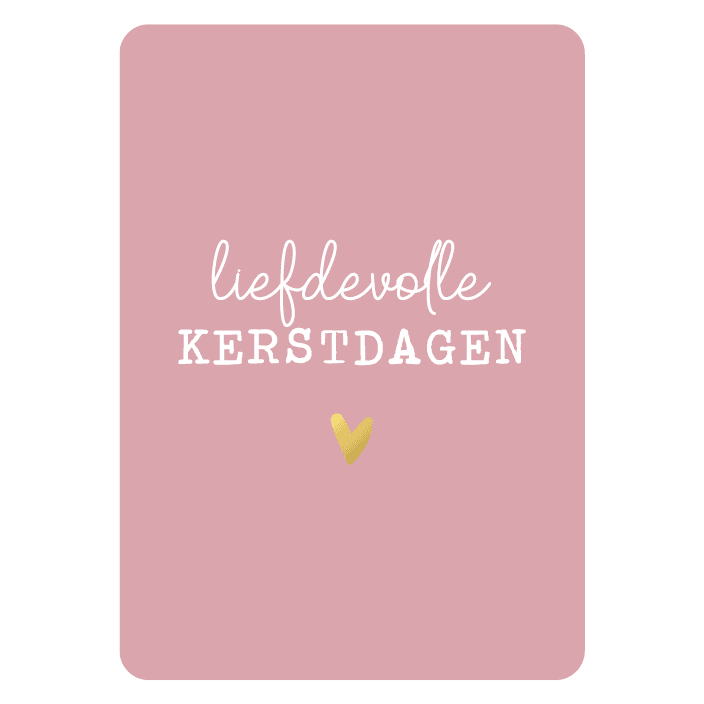 0030941_kp-wenskaarten-liefdevolle-kerstdagen-10-stuks Wenskaarten kerst | Liefdevolle kerstdagen (roze) - Afbeelding 1