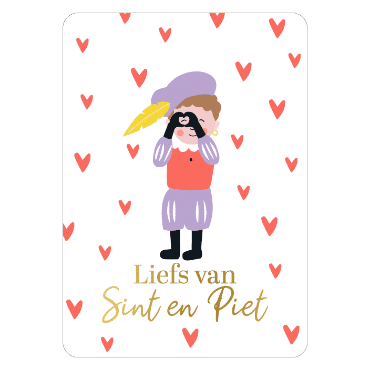 0034210_kp-wenskaarten-a6-liefs-van-sint-en-piet-10-stuks_450 Sinterklaas wenskaart | Liefs van sint & piet - Afbeelding 1