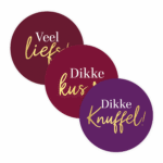 Sticker | Knuffel, kus en liefs | 12 stuks - Afbeelding 2