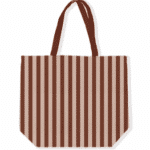 Canvas tas | Stripes mokka/beige