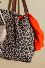 Canvas tas | Leopard mokka/beige - Afbeelding 2