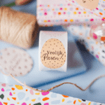 Sticker | Vrolijk pasen (ei vorm) | 10 stuks - Afbeelding 2