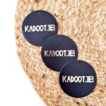 Cadeaulabel (rond) | kadootje - zwart | 3 stuks - Afbeelding 2