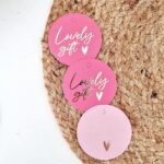 Cadeaulabel (rond) | Lovely gift | 3 stuks