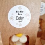 Verjaardagsticker met naam | Bloemen