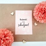 Wenskaart | Bedankt voor dit schooljaar (bloemen)
