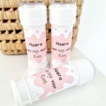Bellenblaas met eigen tekst | Hoera een zusje | 8  stuks