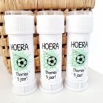 Bellenblaas met eigen tekst | voetbal | 8  stuks - Afbeelding 2