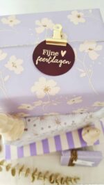 Cadeaupapier | Winter berries roze-roest | 4 rollen - Afbeelding 5