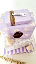 Cadeaupapier | Winter berries roze-roest | 4 rollen - Afbeelding 2