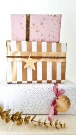 Cadeaupapier | festive blocks goud | 6 rollen - Afbeelding 3