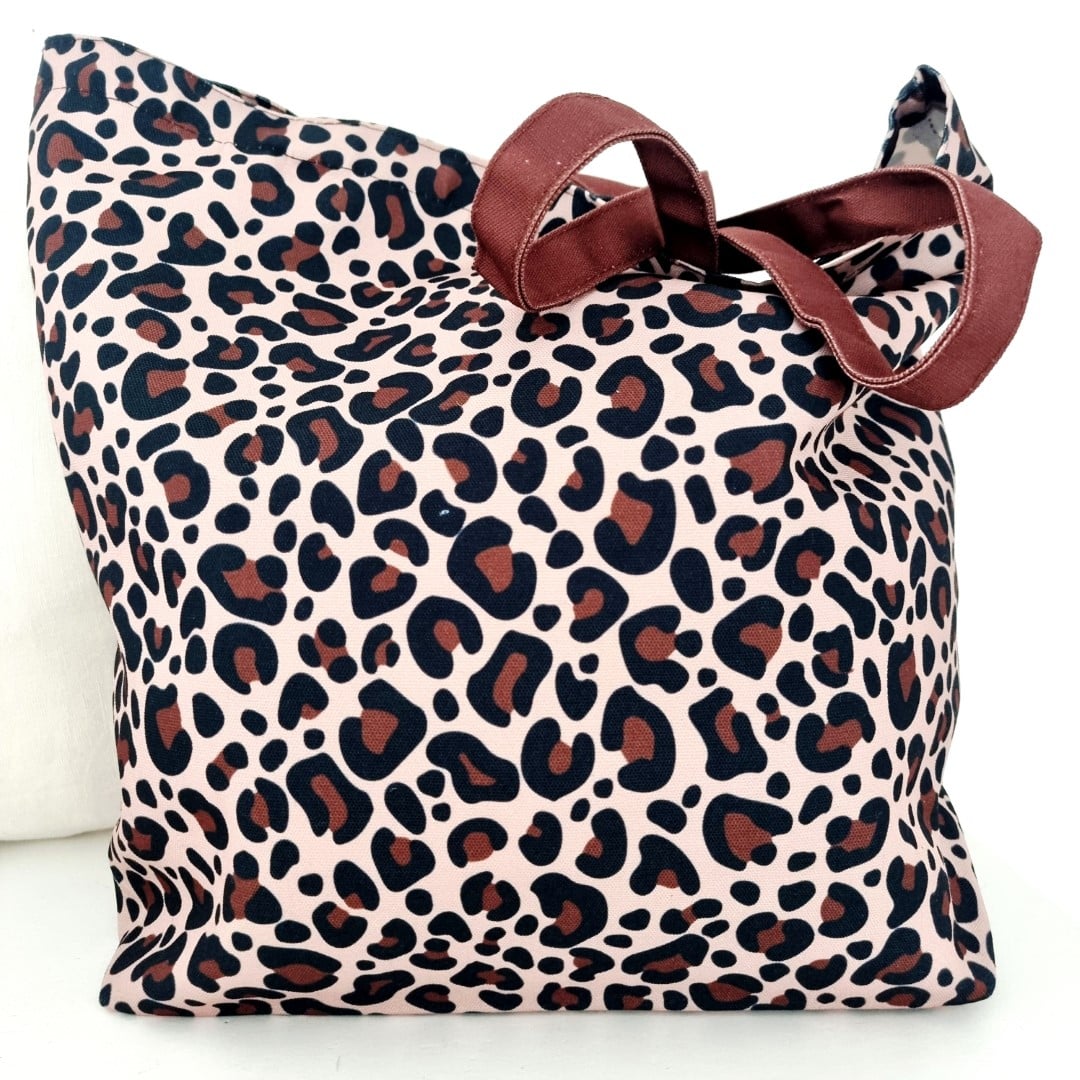 20251029_133230-Groot Canvas tas | Leopard mokka/beige - Afbeelding 1