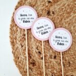 Traktatieprikker met naam | geboorte - maan - Afbeelding 4