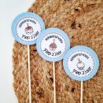 Traktatieprikker met naam | verjaardag - cupcakes