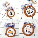 Verjaardagsticker met naam | Bouw voertuigen