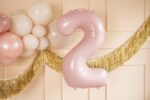 Cijferballon | Licht roze | twee - Afbeelding 2