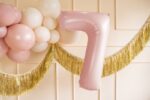 Cijferballon | Licht roze | zeven - Afbeelding 2