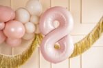 Cijferballon | Licht roze | acht - Afbeelding 2