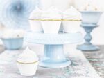 Cupcake wrapper | wit met gouden randje - Afbeelding 2