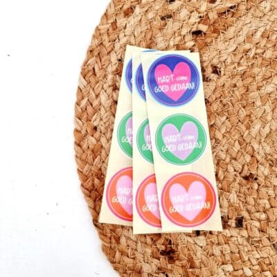Sticker | HART-stikke goed gedaan | 12 stuks