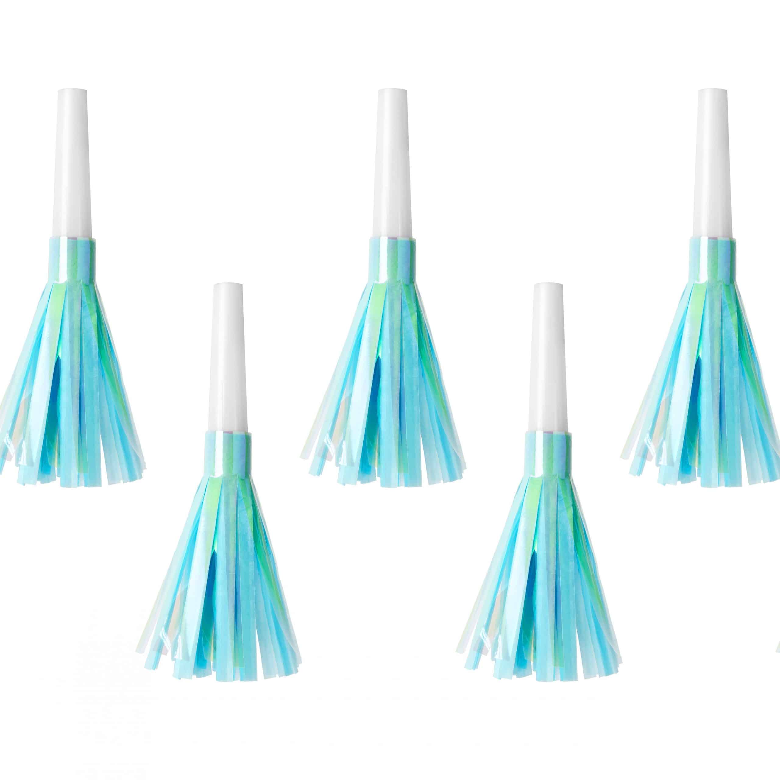 HOR1-011_01_H-scaled Party toeters blauw | 6 stuks - Afbeelding 1