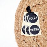 Sticker | Hoera zwart | 10 stuks