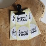 Sticker | hoera 1 t/m 10 jaar | 10 stuks