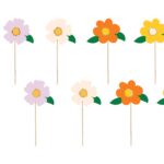 Traktatieprikker | bloemen mix | div kleuren - Afbeelding 2