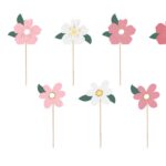 Traktatieprikker | bloemen mix | Roze - Afbeelding 3