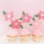 Traktatieprikker | bloemen mix | Roze