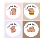 Verjaardagsticker met naam | Capybara - Afbeelding 3