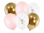 Ballonnen |  Eerste verjaardag roze | 6 stuks