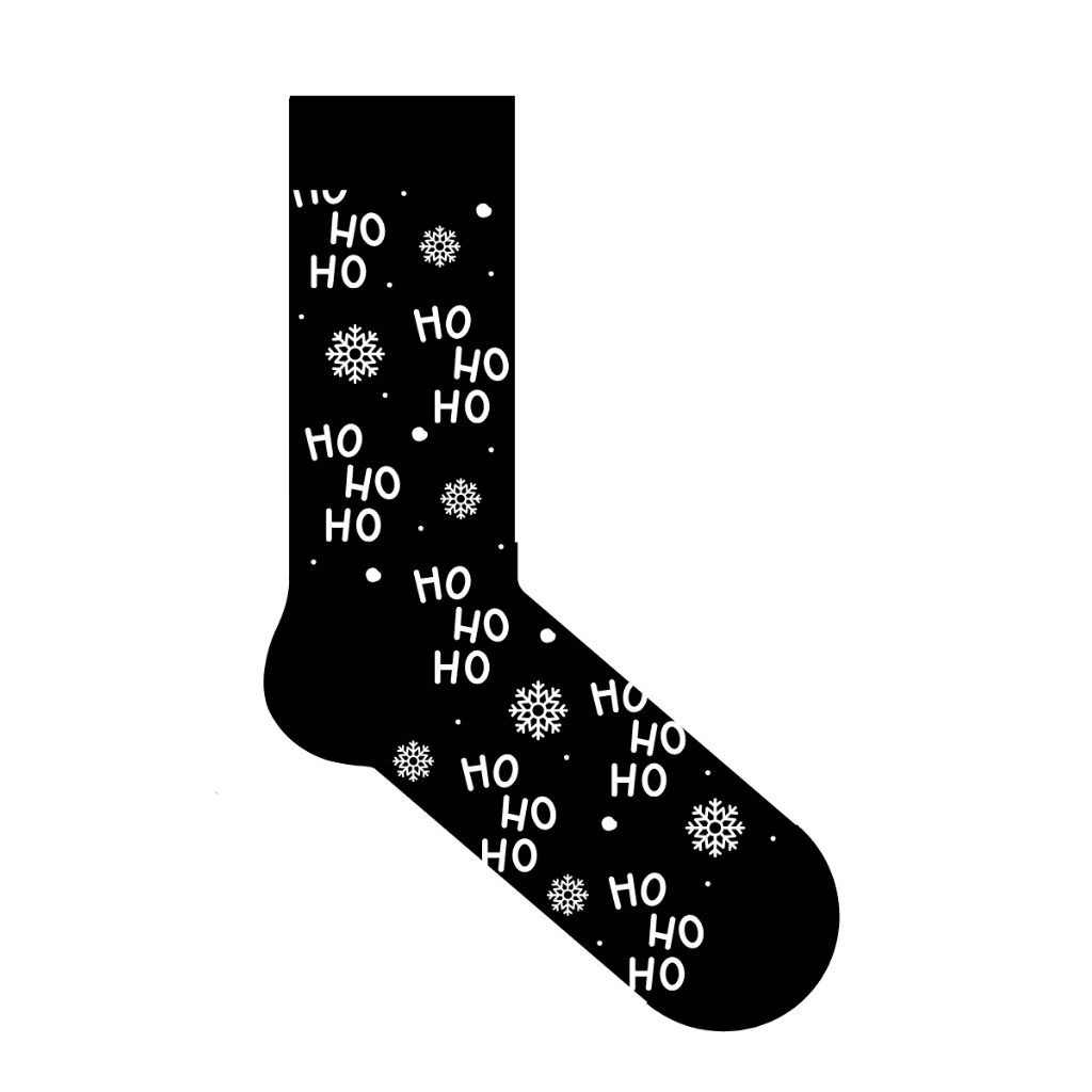 Sok_ho_ho_ho_the_big_gifts Kerst sokken | Ho ho ho - Afbeelding 1