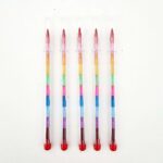 Potlood pen | stapelkrijtjes | 6 stuks