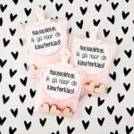 Cadeaulabel (rond) | Ik ga naar de kleuterklas | 3 stuks - Afbeelding 2