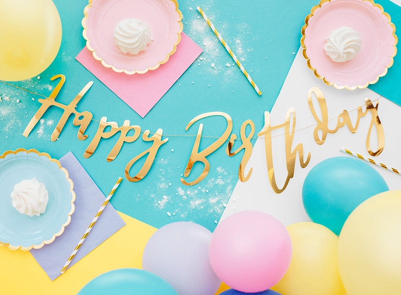 big_GRL75-019M_03_S Letterslinger | Happy birthday | goud - Afbeelding 1