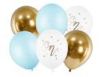 Ballonnen |  Eerste verjaardag blauw | 6 stuks