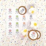 Verjaardagsticker met naam | smiley bloem - Afbeelding 2